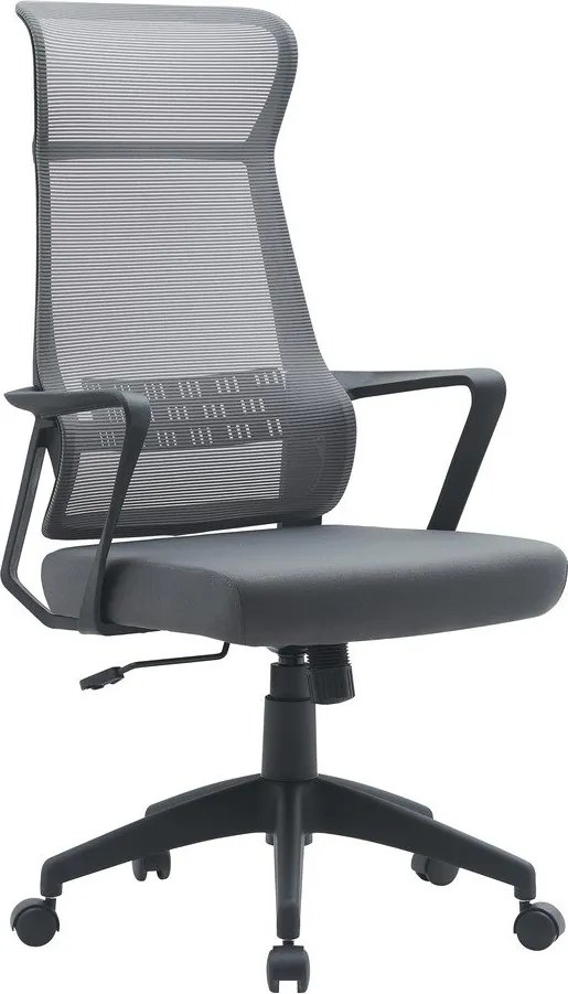 Szare tapicerowane krzesło biurowe Hoboken – Yes Everyday