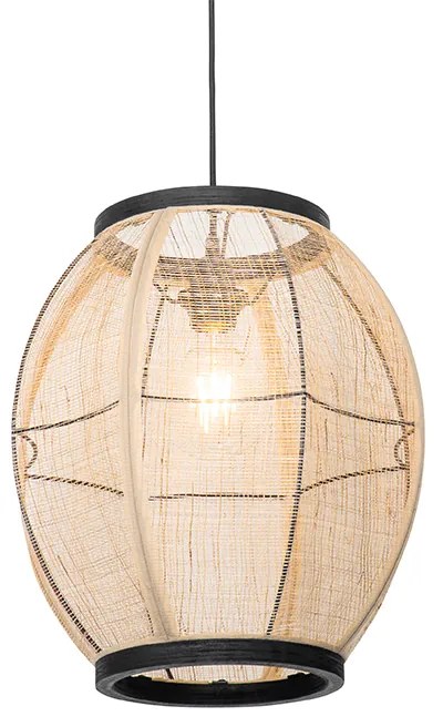Orientalna lampa wisząca brązowa 35 cm - Rob