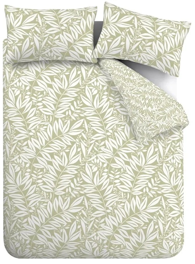 Zielona pościel dwuosobowa 200x200 cm Sorrel Leaves – Catherine Lansfield