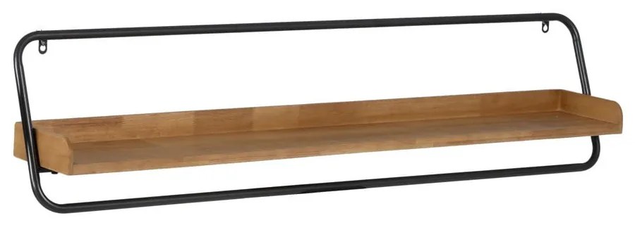Półka z litego drewna kauczukowego w naturalnym kolorze 80 cm – Ixia