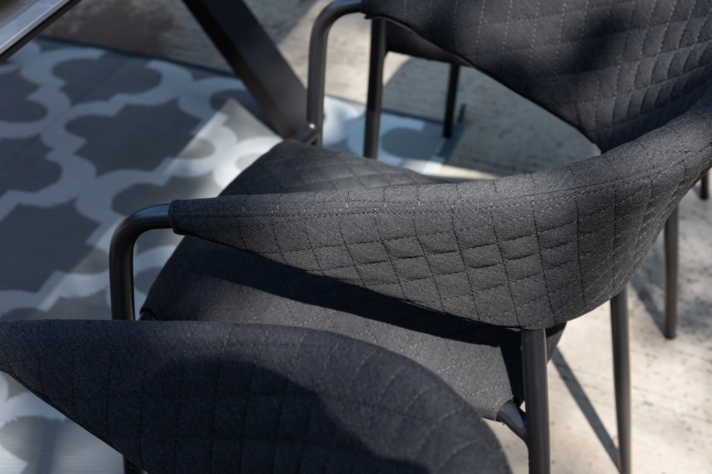 Doppler NOVA MELIA LIKA-TEX® ogrodowy zestaw wypoczynkowy 6+1 antracyt