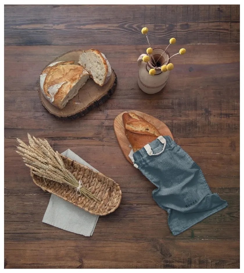 Worek na chleb z domieszką lnu Really Nice Things Bag Blue Sky, wys. 42 cm