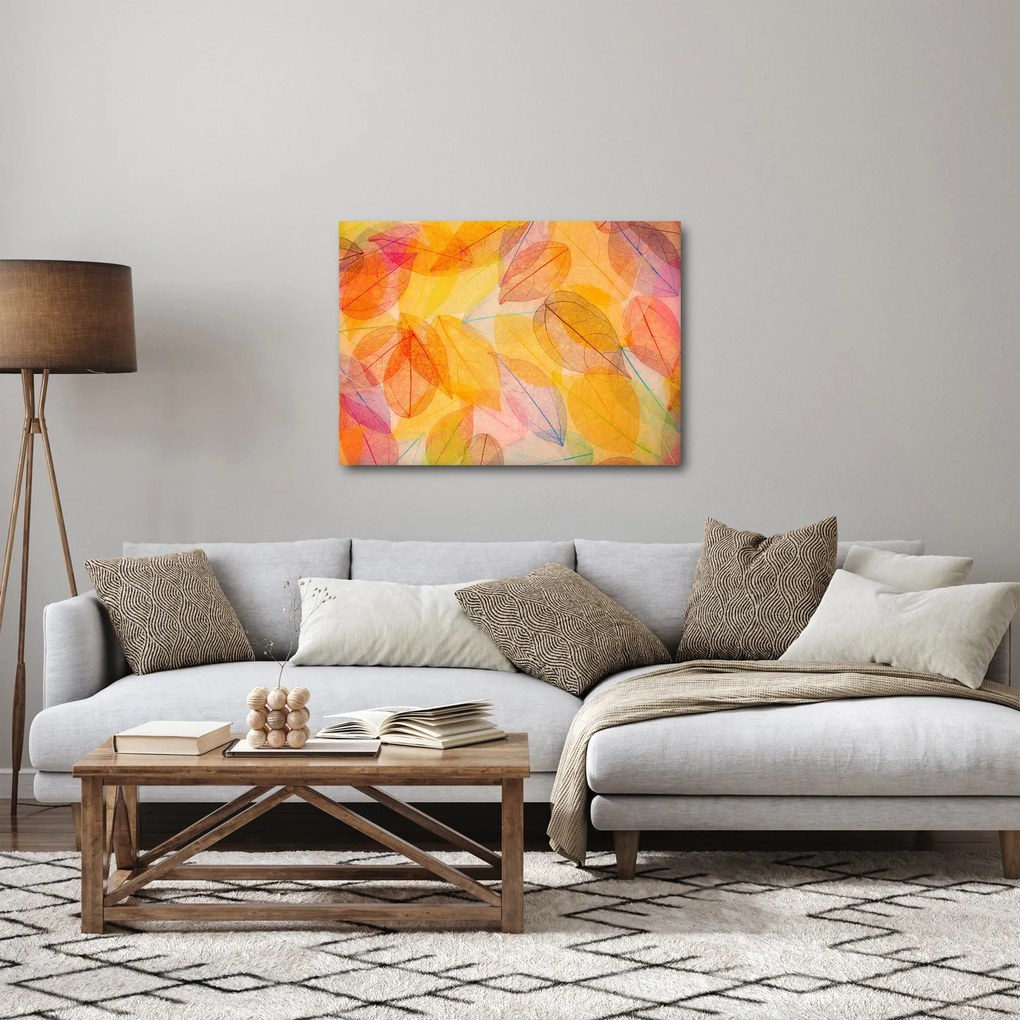 Obraz - Tło z jesiennych liści (70x50 cm)