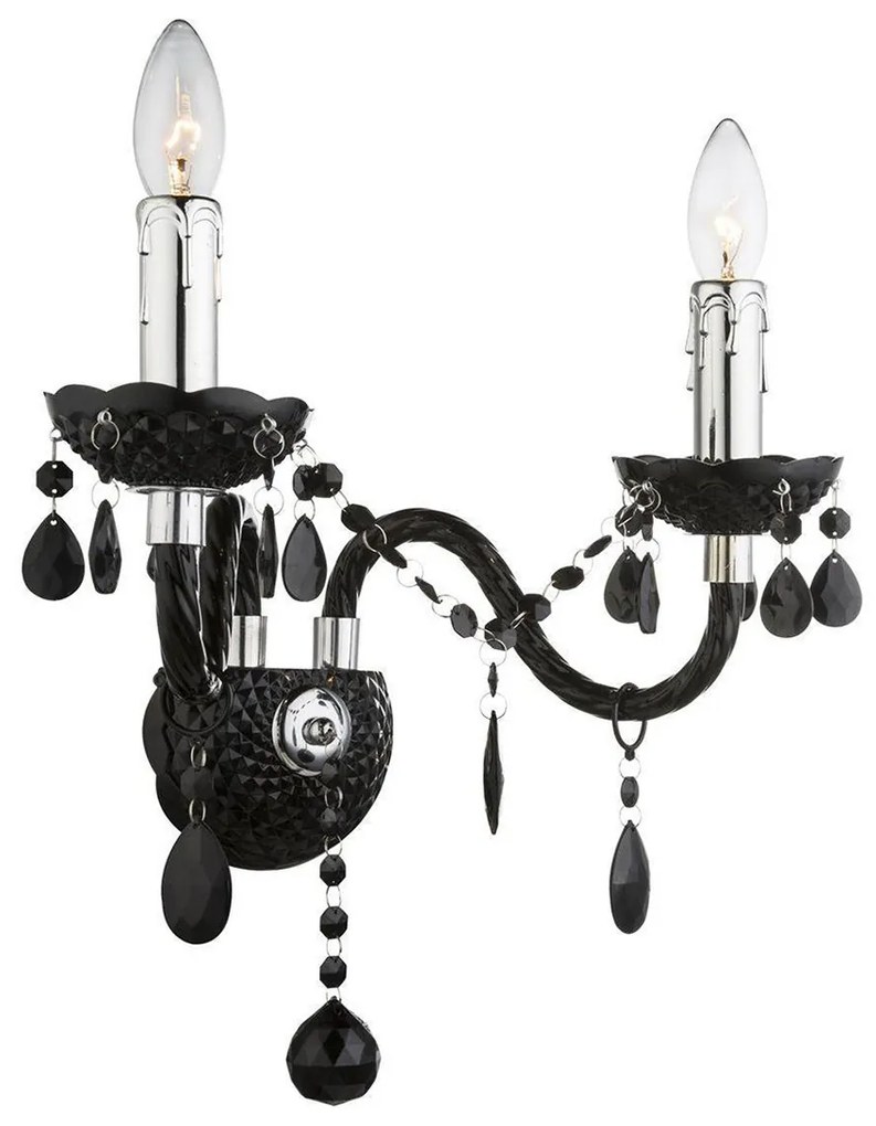 KINKIET ŚCIENNY EBT018-2W Czarny