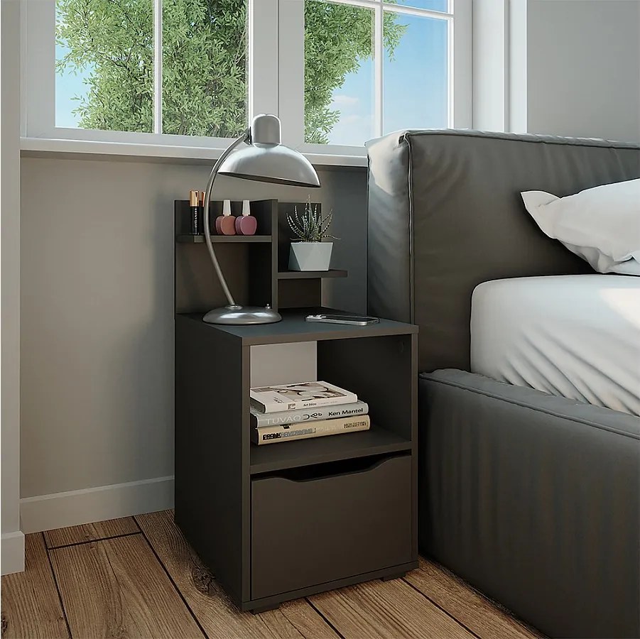 Stolik nocny antracyt 40x48x82.2 ruben