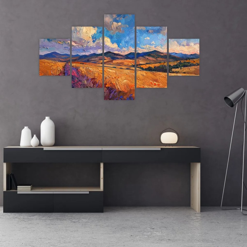 Obraz - Obraz olejny przedstawiający krajobraz (125x70 cm)