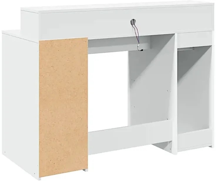 Biurko podświetlane 120 cm biały W6-N33