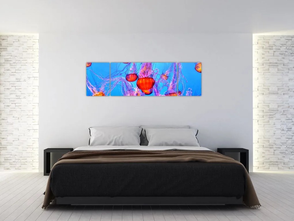 Obraz meduz w morzu (170x50 cm)
