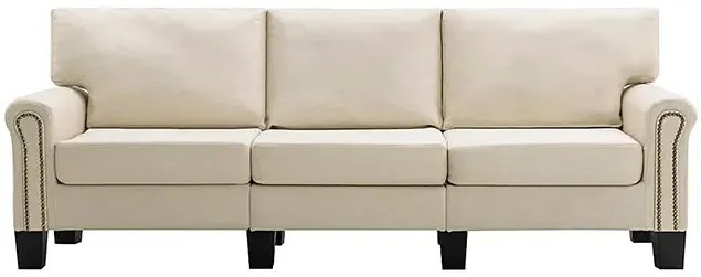 Luksusowa trzyosobowa kremowa sofa - Alaia 3X