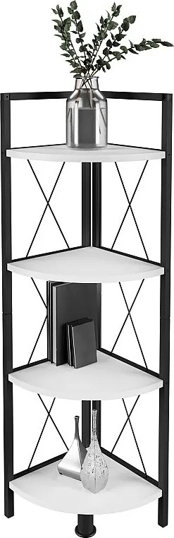 Metal Wood Corner Shelf Books Insasi 4x - opinie, recenzje użytkowników, ekspertów, porównanie cen. - alaTest.pl