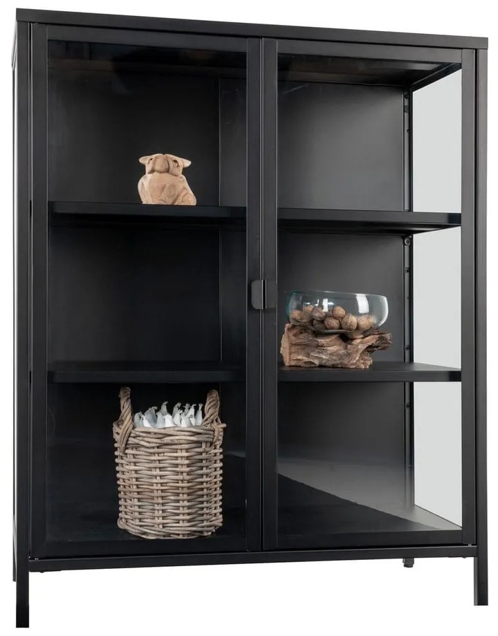 Czarna metalowa witryna 80x101,5 cm Brisbane – House Nordic