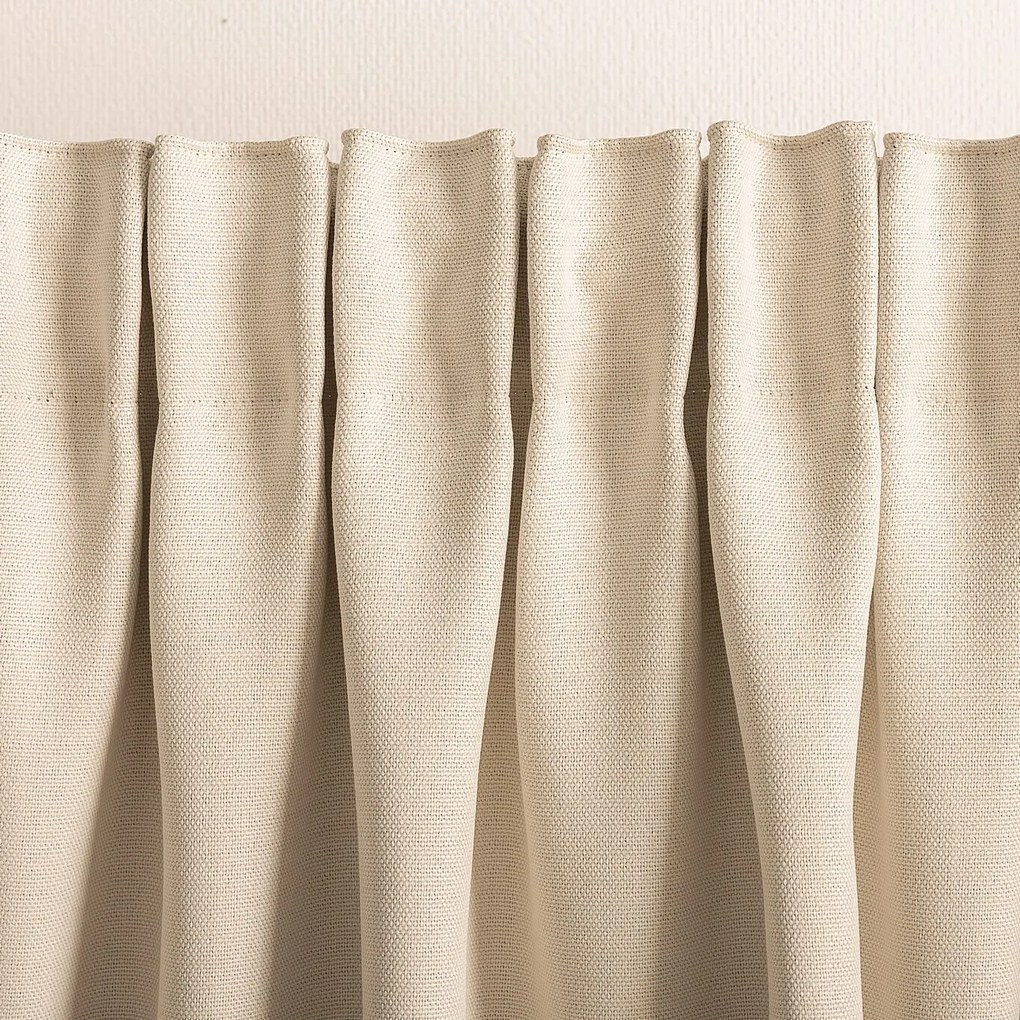 Zasłona zaciemniająca na taśmie marszczącej blackout strukturalny ecru 140 x 280 cm 1 szt.
