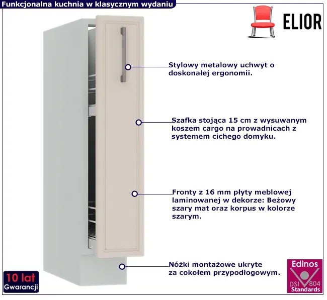 Szafka kuchenna cargo 15 cm H2-R13