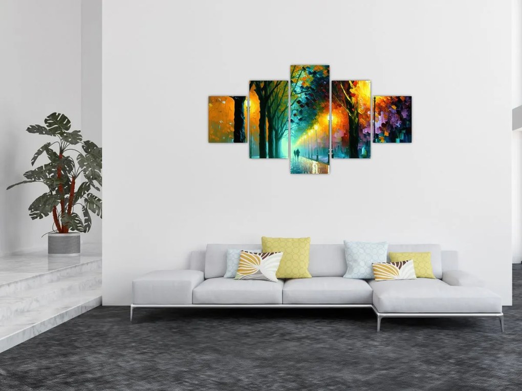 Obraz - Nocny spacer (125x70 cm)