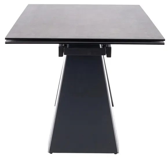 STÓŁ SALVADORE CERAMIC II  CIEMNY SZARY CORSO GREY / CZARNY MAT 120(180)X80 SIGNAL
