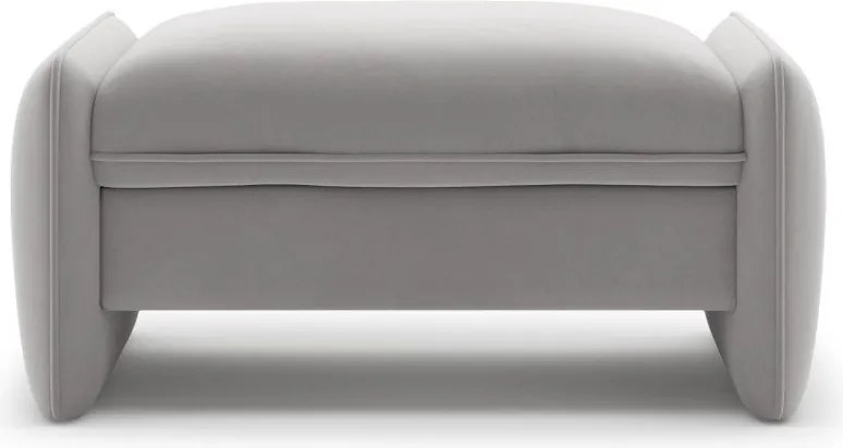 Jasnoszary aksamitny podnóżek Georgia – Micadoni