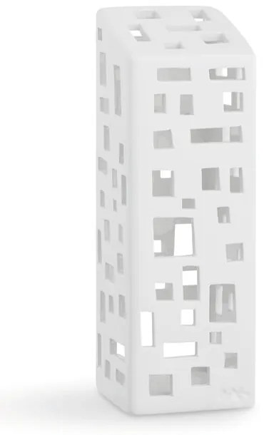 Biały ceramiczny świecznik Kähler Design Urbania Lighthouse High Building