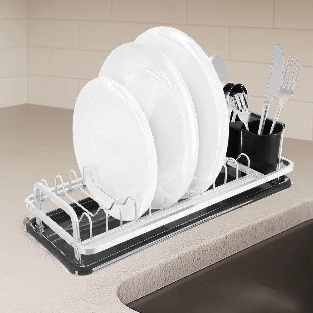 Czarno-biały metalowy ociekacz 41,5x17 cm Deluxe – Orion