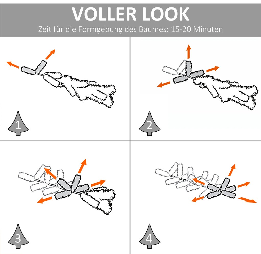 HOMCOM Sztuczna choinka 2,1 m drzewko świąteczne, 505 gałązek PET, zielona | Aosom PL