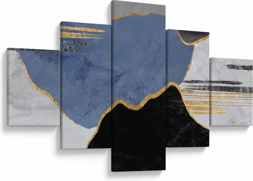 Obraz - Teksturowane kształty (125x70 cm)