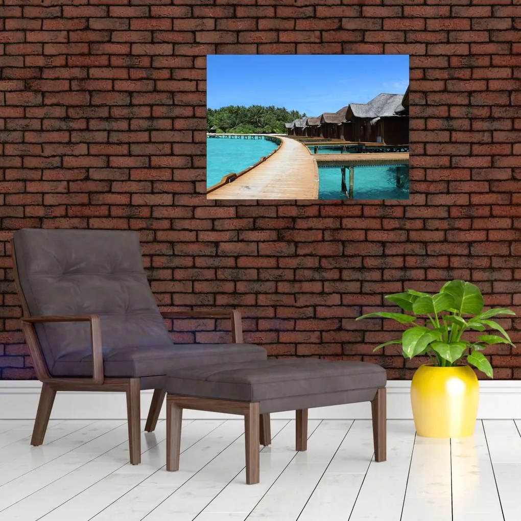 Obraz na szkle Malediwów (70x50 cm)
