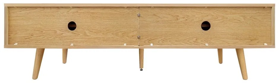 Szafka pod TV w dekorze dębu w naturalnym kolorze 178x50x40 cm Rove – Woodman