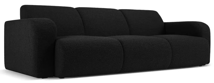 Czarna sofa z materiału bouclé 235 cm Molino – Micadoni Home