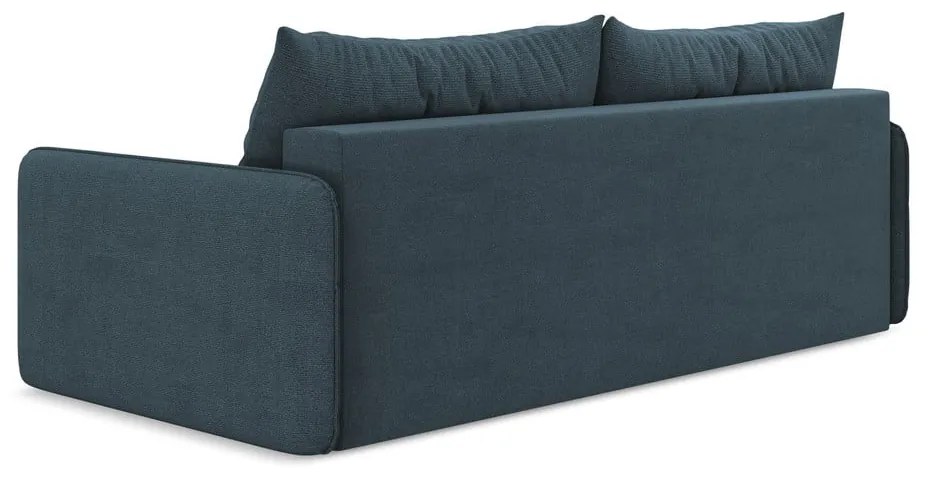 Niebieska rozkładana/ze schowkiem sofa 216 cm Nanea – Makamii