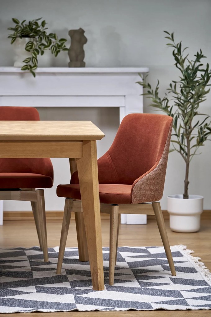 EDMONDO stół rozkładany 160-240/90/75/140 cm dąb naturalny prostokątny 6/8 osobowy boho