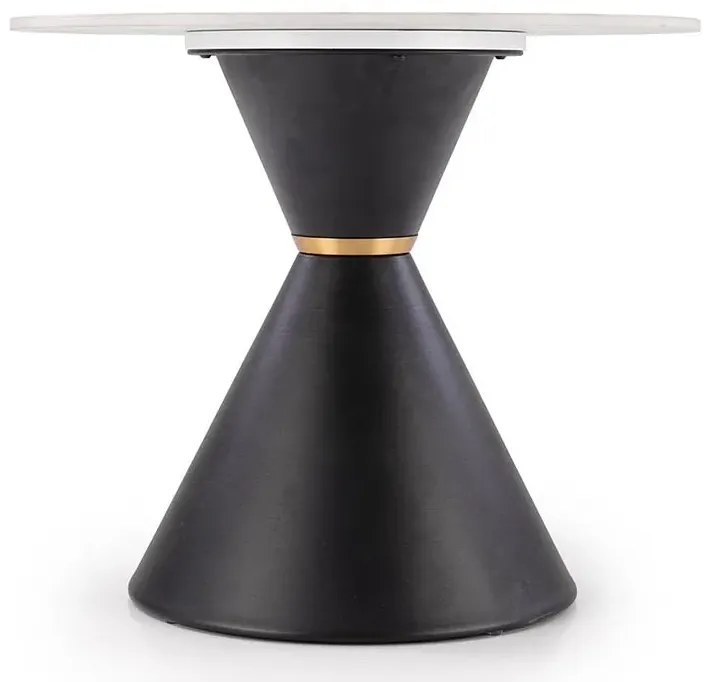 Ława kawowa w stylu glamour biały marmur + czarny G1-W55