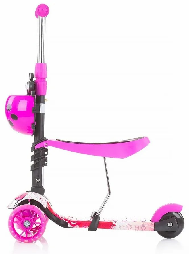 Hulajnoga Chipolino z prowadnicą Kiddy Evo 3w1,Lollipop
