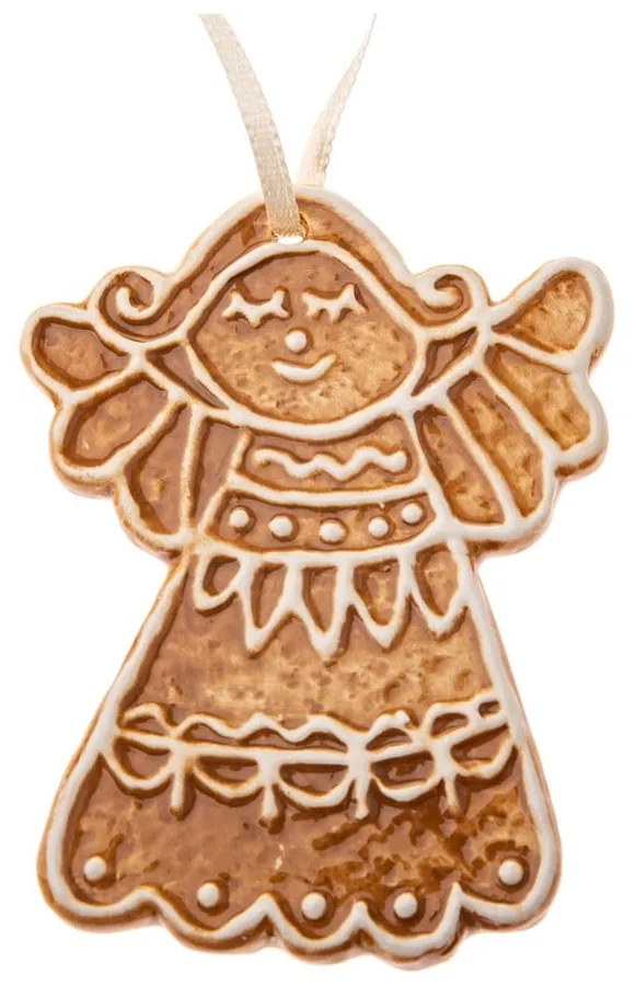 Ozdoba świąteczna ceramiczna 10 cm Gingerbread Angel – Dakls