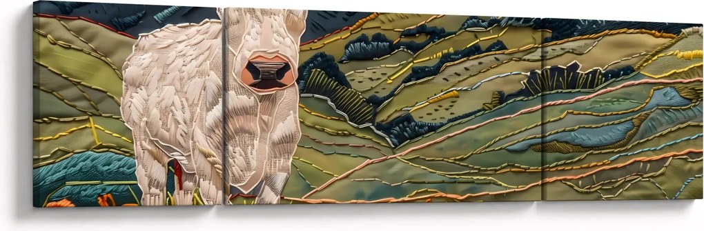 Obraz - Imitacja dzianego motywu (170x50 cm)
