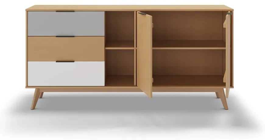 Niska komoda z litego drewna sosnowego 165x81 cm Elfa – Marckeric