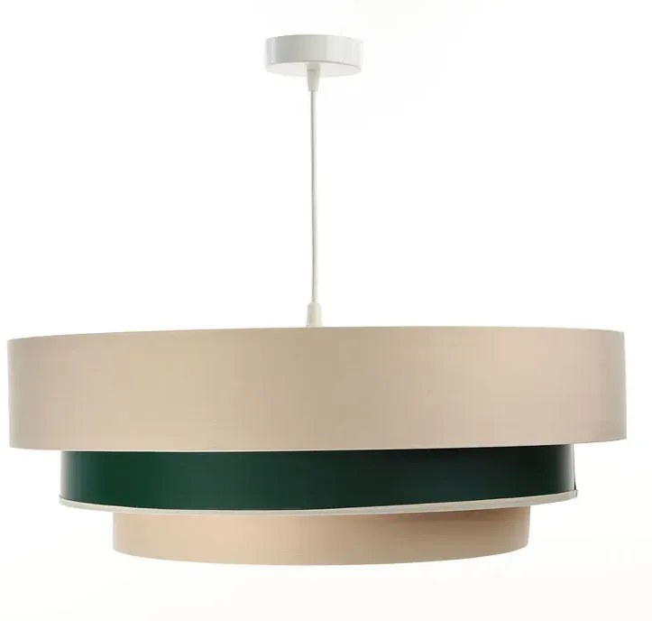 Beżowo-zielona nowoczesna lampa wisząca - 3X S464 C1-F99