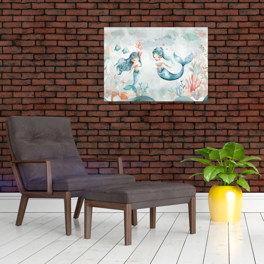 Obraz na szkle - Syreny (70x50 cm)