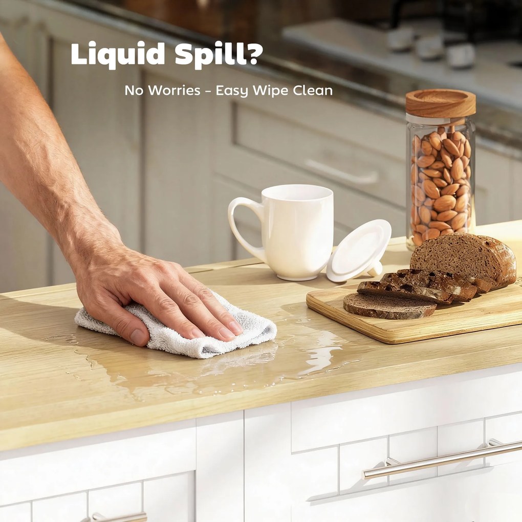 HOMCOM Mobilna wyspa kuchenna, rozszerzalny blat, drzwi szafki, szuflady, uchwyt na ręcznik, wózek kuchenny z MDF, biały | Aosom PL