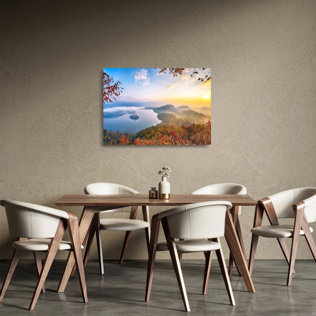 Obraz na szkle - Jezioro Bled (70x50 cm)