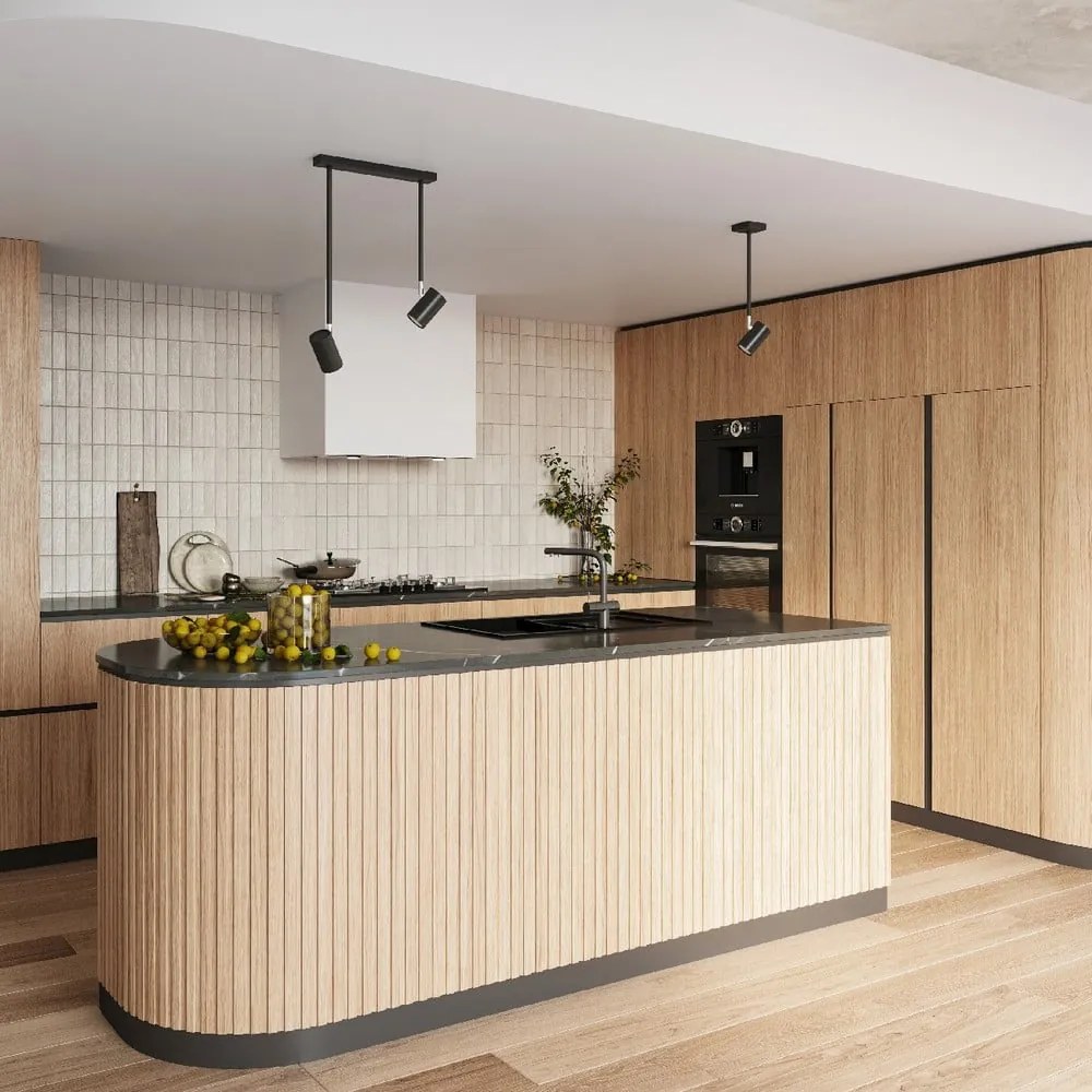 Czarna lampa punktowa 10x30 cm Jones – Sollux