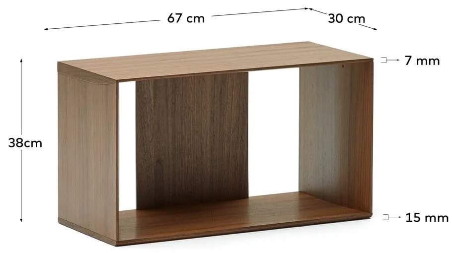 Modułowy system półek w dekorze orzecha 67x38 cm Litto – Kave Home