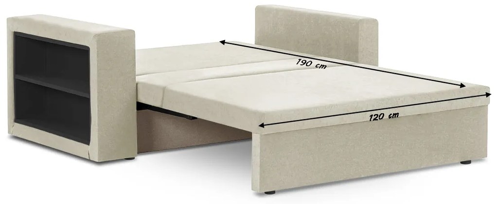 Sofa kanapa 2 os z funkcją spania PABLO1 Jasny szary/Kremowy