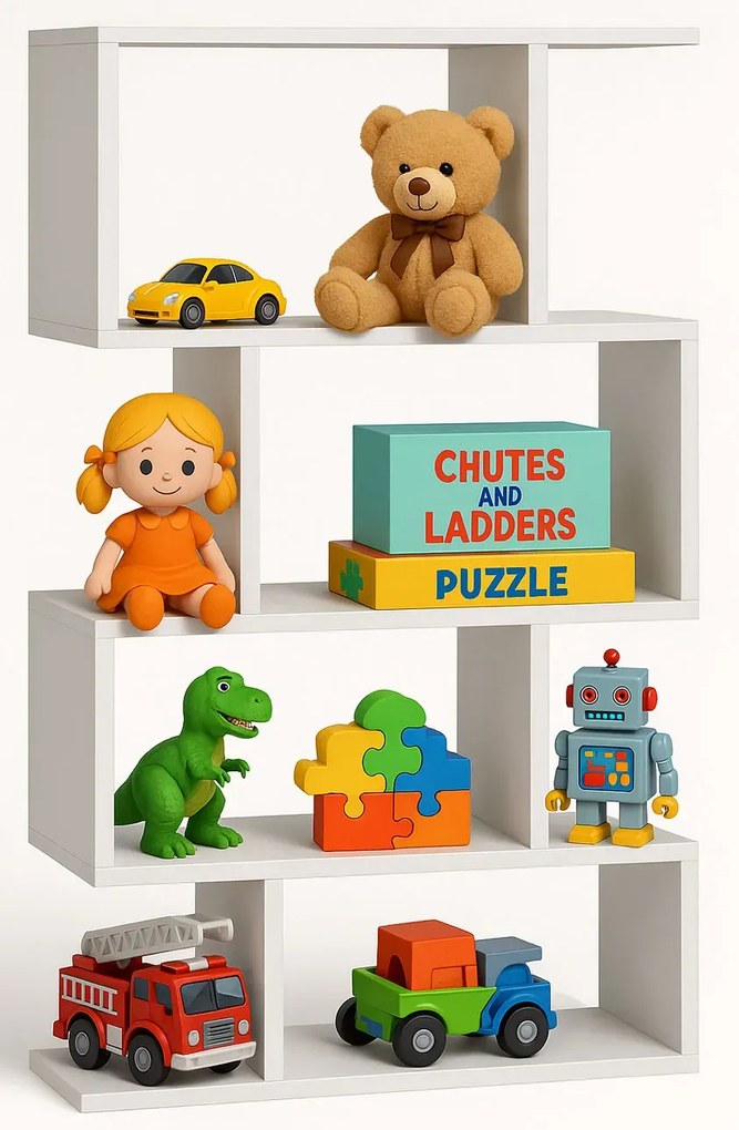 Biały dziecięcy regał na zabawki M0-H87