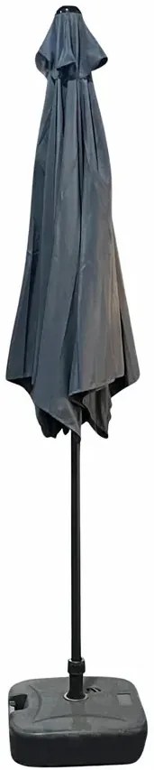 Ciemnoszary klasyczny parasol do ogrodu - Ancor