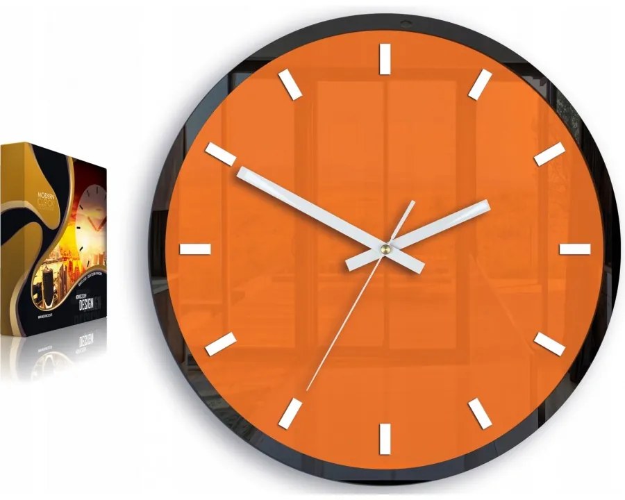 Zegar ścienny okrągły klasyczny z cichym mechanizmem na ścianę akrylowy