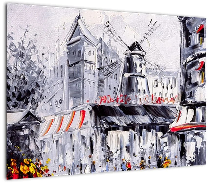 Obraz - Ulica w Paryżu, obraz olejny (70x50 cm)