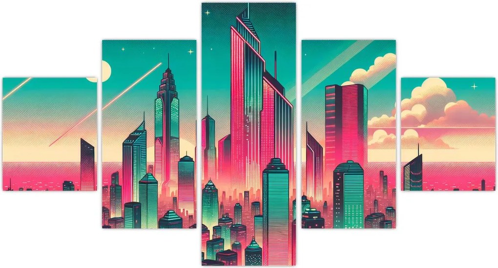 Obraz – Metropolia w stylu pop-art (125x70 cm)