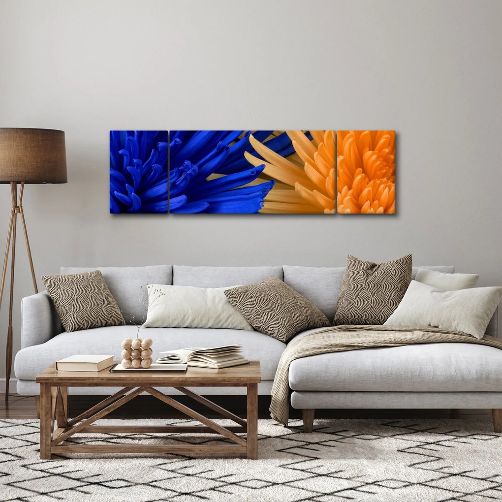 Szczegółowy obraz kwiatów (170x50 cm)