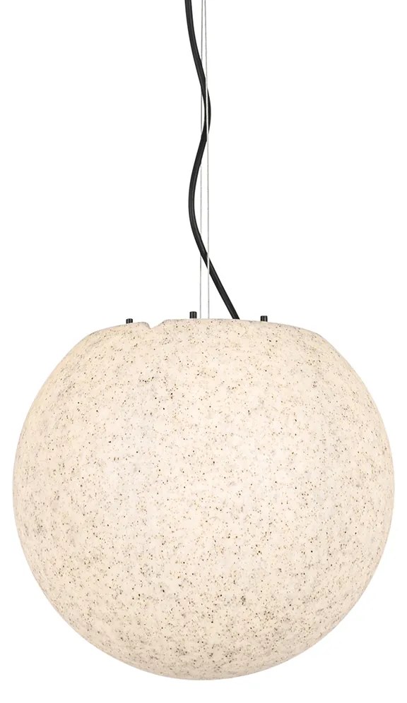 Zewnetrzna Nowoczesna lampa wisząca zewnętrzna szara 35 cm IP65 - Nura Nowoczesny Oswietlenie zewnetrzne