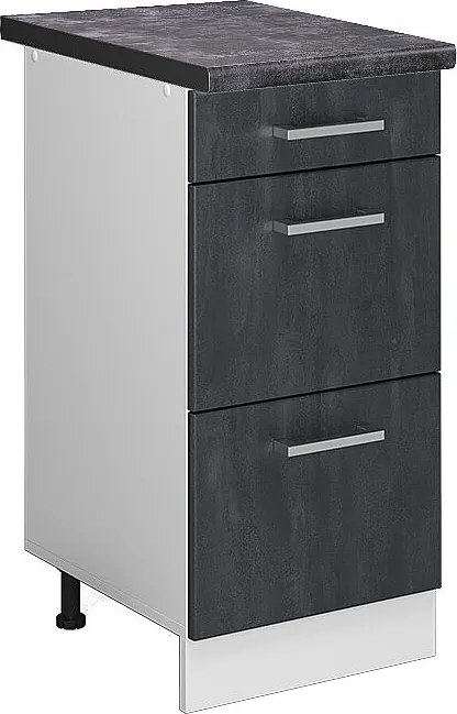 Szafka dolna do kuchni czarny beton 40x60x81.6 r-line