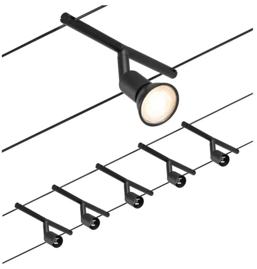 Paulmann 94446 - ZESTAW 5xGU5,3/10W Oświetlenie punktowe SALT 230V czarne